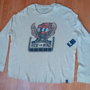 Lucky Brand Ride The Wind Thermal Cotton Long Sleeve Shirt XXL NWT Relaxed Fit